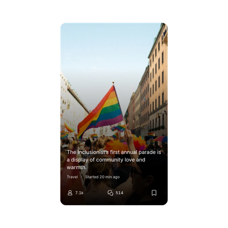 Live story interface component
