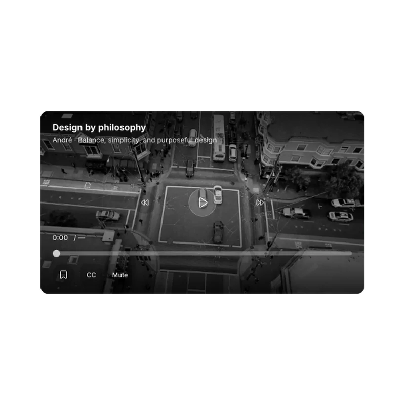 Landscape player interface component