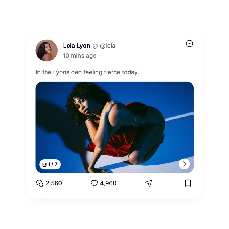 Riz photo post interface component